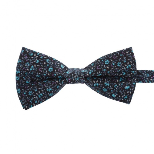 Floral Black Bow Tie